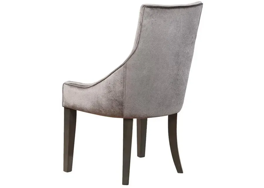 Coaster Phelps Velvet Upholstered Dining Side Chair Grey-23.5