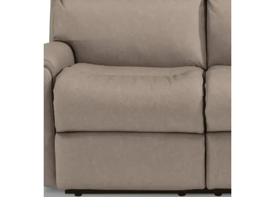Flexsteel Rio Gray Flint Power Reclining Loveseat with Power Headrests-64