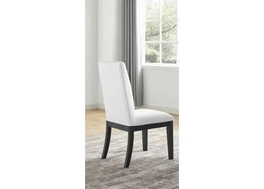 Steve Silver Yves White Performance Dining Side Chair In Charcoal Finish-20