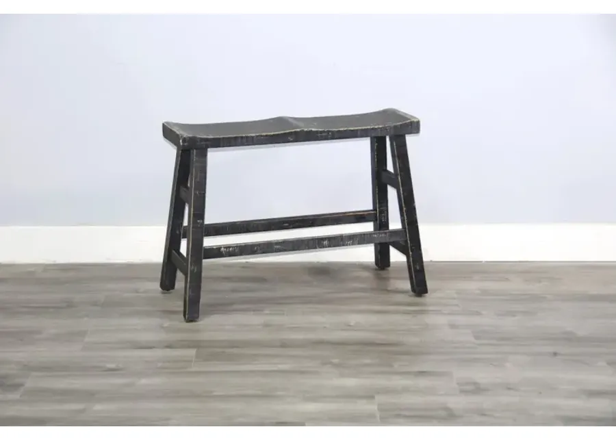 Sunny Designs Marina Black Sand 24 Inch Wood Seat Counter-Height Bench-33