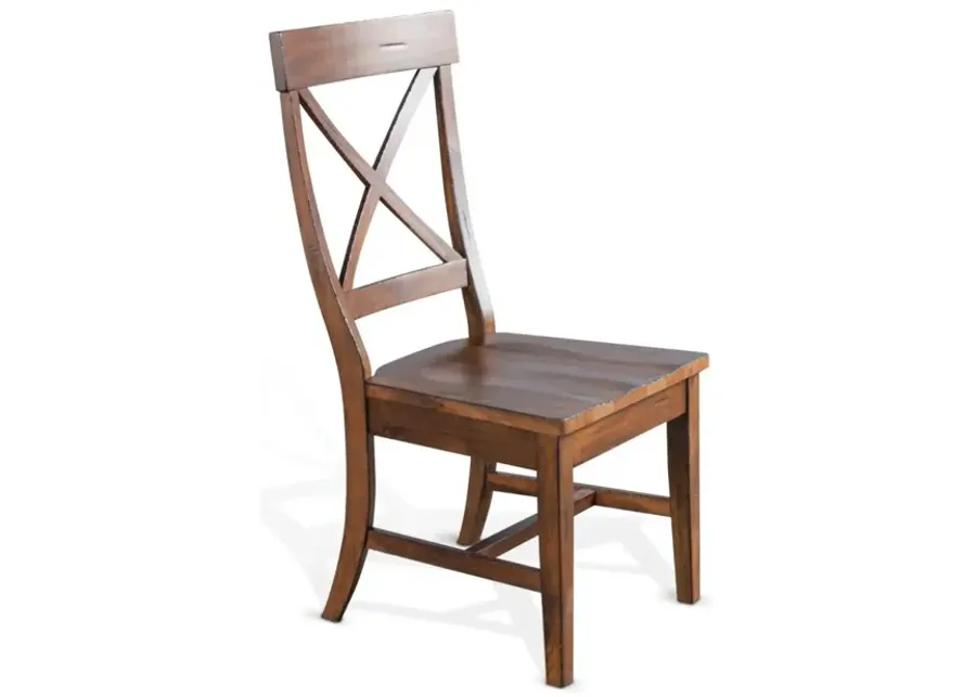 Sunny Designs Tuscany Vintage Mocha Crossback Dining Chair-19