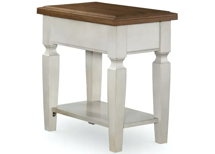 John Thomas Vista Side Table in Hickory & Shell-14