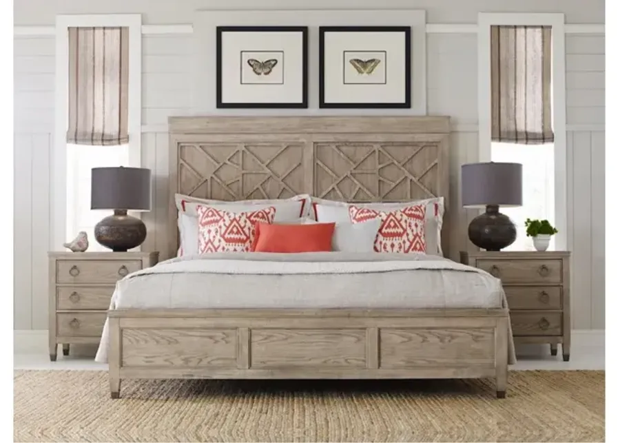 American Drew Vista Oyster Altamonte White Oak Queen Headboard-64.5