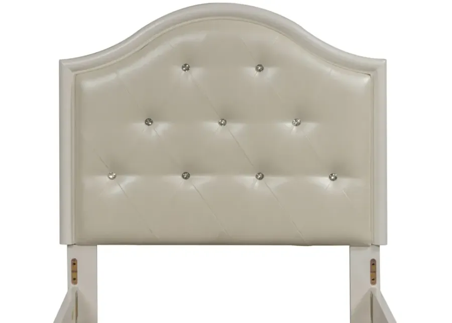 Liberty Furniture Kids/Teens Stardust Iridescent White Twin Panel Headboard-43.5