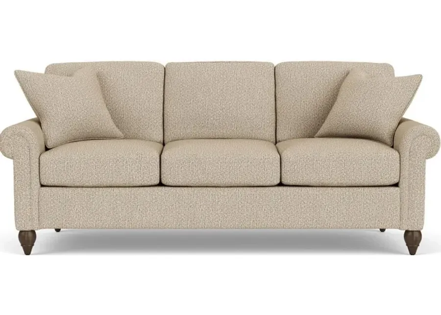 Flexsteel South Haven Fossil Rolled Arm Sofa-86