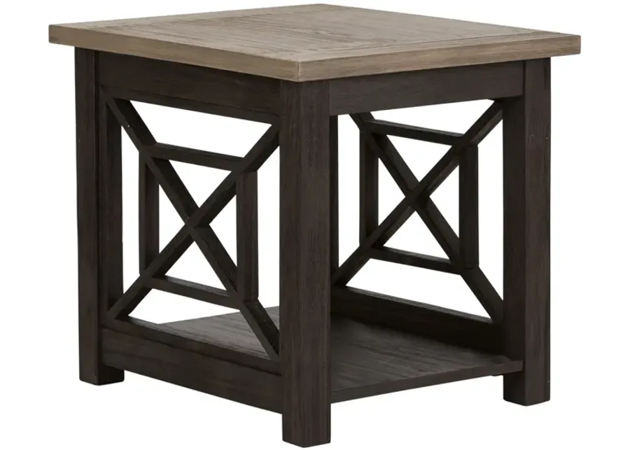 Liberty Furniture Heatherbrook Two-Tone End Table-23