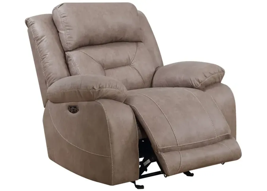 Steve Silver Aria Dual-Power Fabric Recliner In Desert Sand-40.5