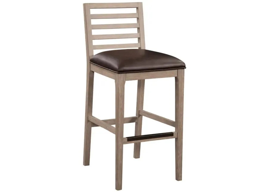 American Woodcrafters Siri Wood Stool with Leather Seat in Driftwood Grey 1 105260-american-woodcrafters-siri-wood-stool-with-leather-seat-in-driftwood-grey-1.webp