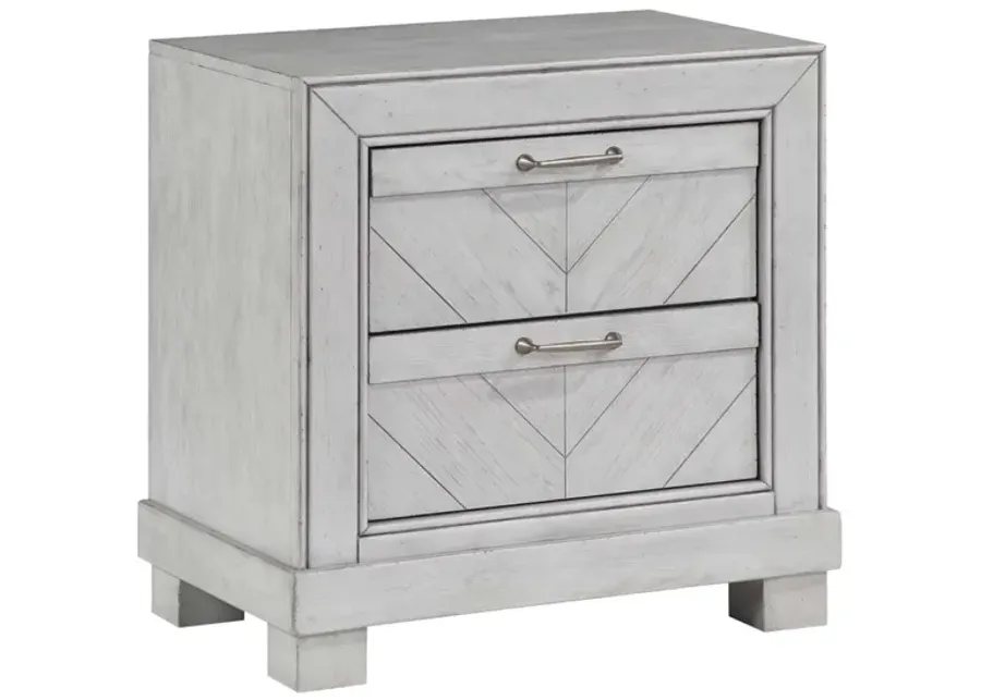 Steve Silver Montana Nightstand In Neutral Matte Gray-26