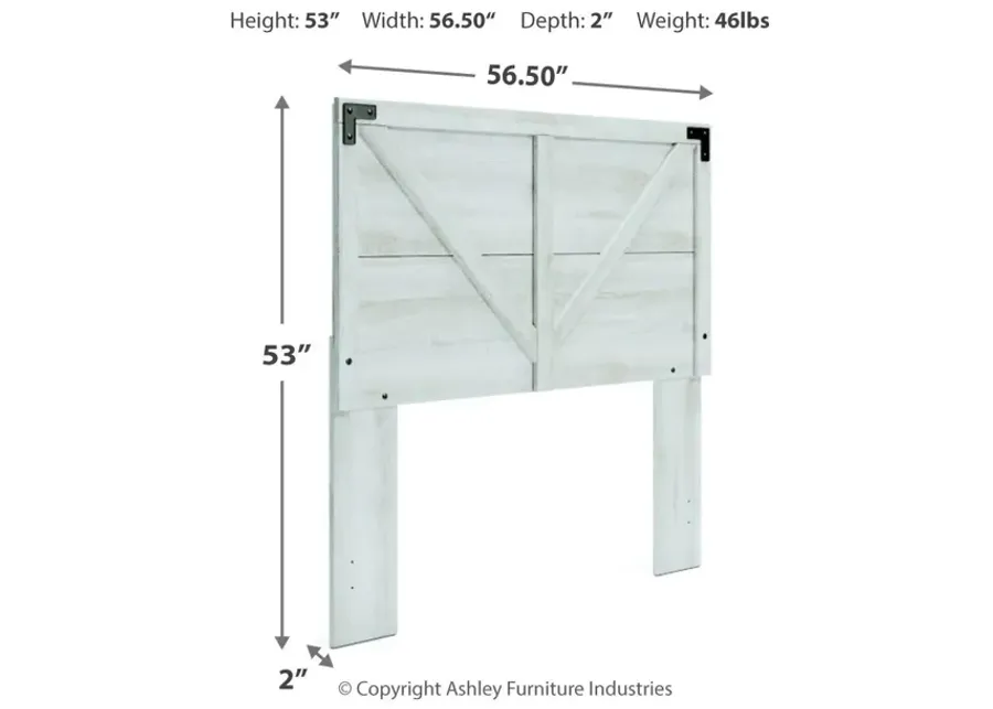 Ashley Shawburn Crossbuck Panel Whitewash Full Headboard-2.09