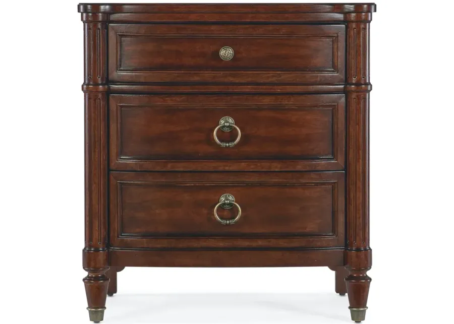 Hooker Furniture Charleston Cherry 3-Drawer Nightstand-30