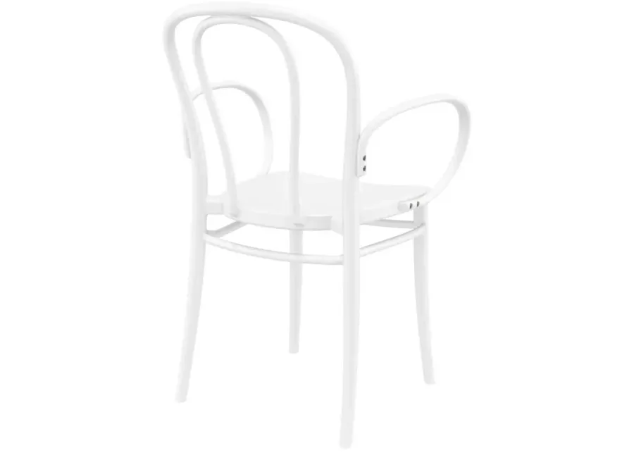 Compamia Victor XL Resin Outdoor Arm Patio Chair White