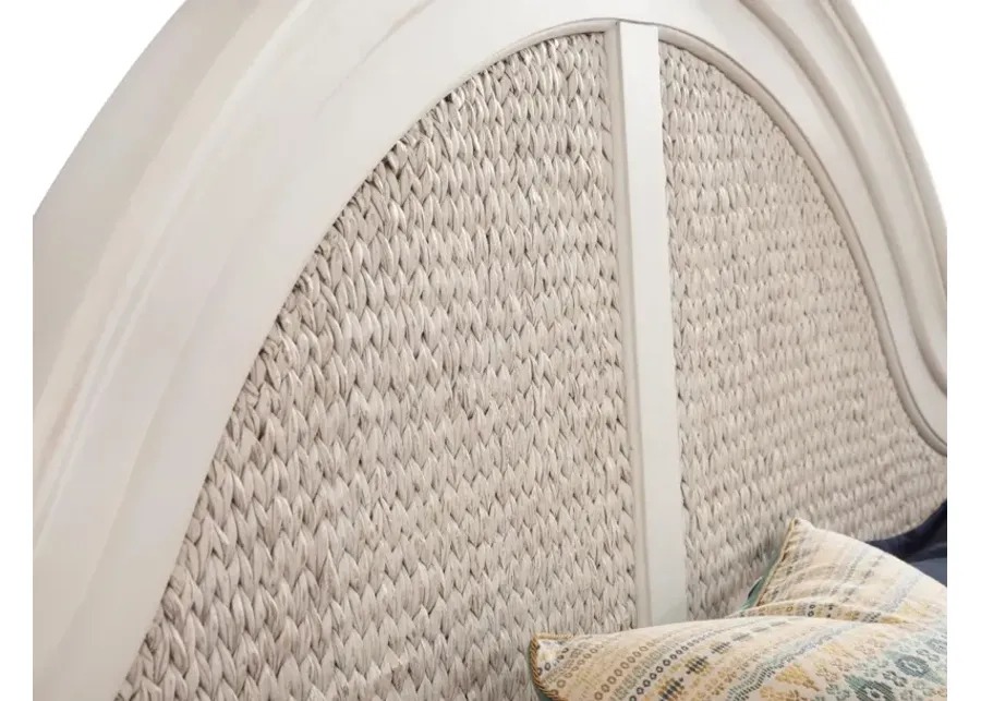 American Woodcrafters Rodanthe Woven Dove White Queen Headboard-4