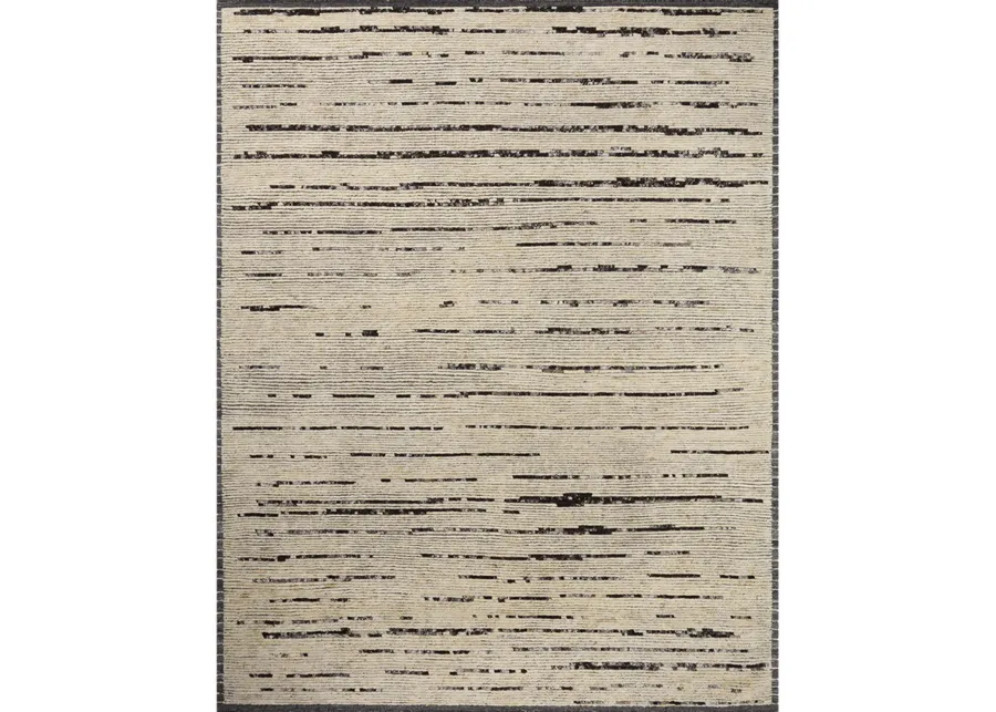 Amber Lewis Briyana Natural Black 2 6  x 13 6  Area Rug