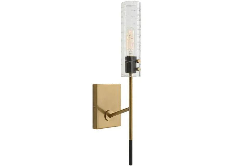 Uttermost Telesto Black/Brass Sconce-5