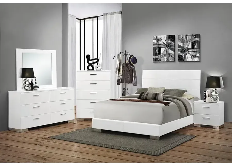 Coaster Felicity Dresser Mirror White High Gloss-46
