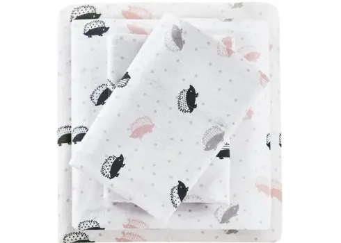 105823-olliix-intelligent-design-full-pink-grey-hedgehogs-cozy-soft-cotton-novelty-print-flannel-sheet-set-1.webp