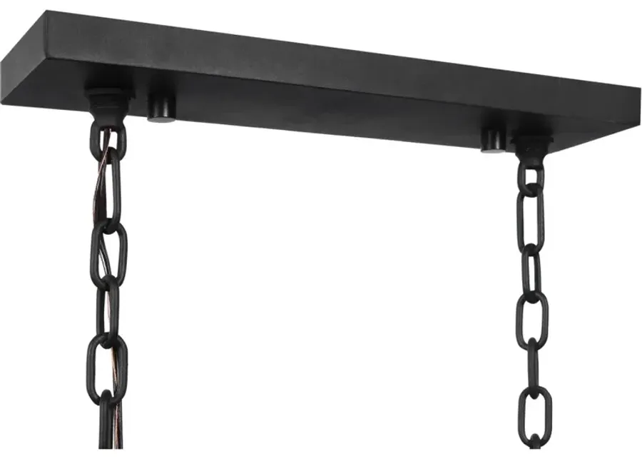 Uttermost by Kalizma Home Jarsdel 6-Light Black Industrial Island Light-44.5
