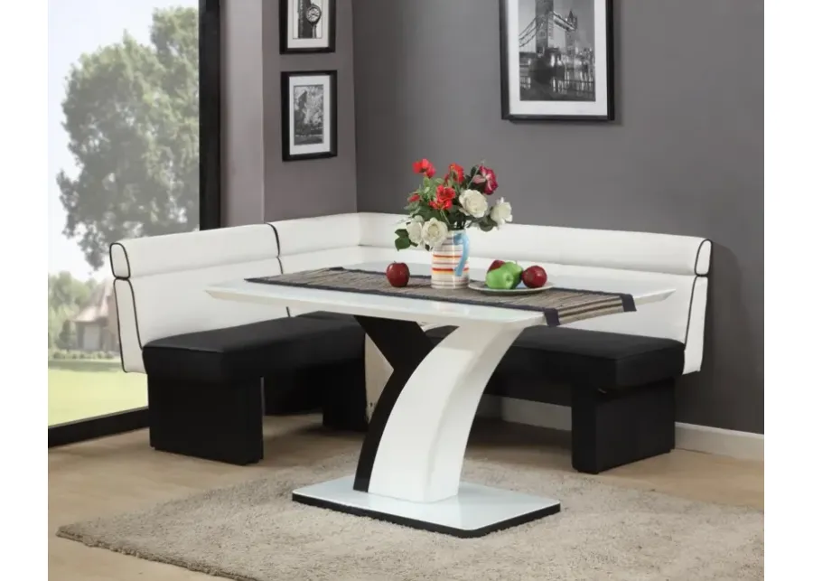 Chintaly Natasha 2-Tone Upholstered Reversible Dining Nook Bench-71.26