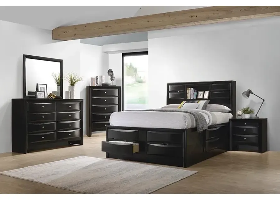 Coaster Briana Wood King Storage Bookcase Bed Black-78.75