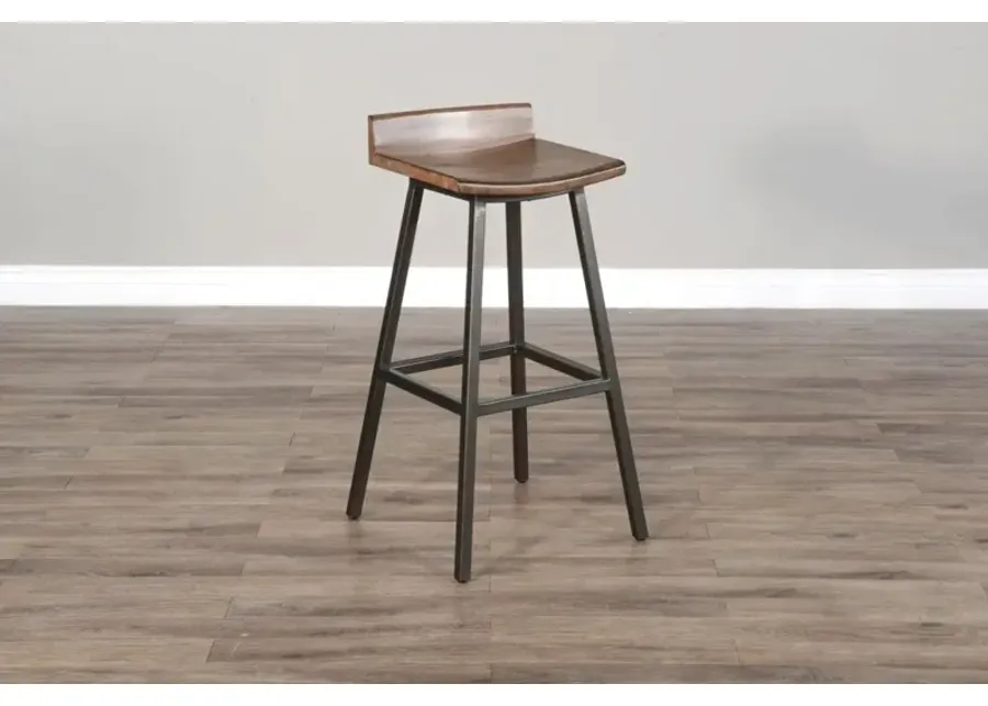Sunny Designs Doe Valley Buckskin 30 Inch Stool with Wood Seat-18