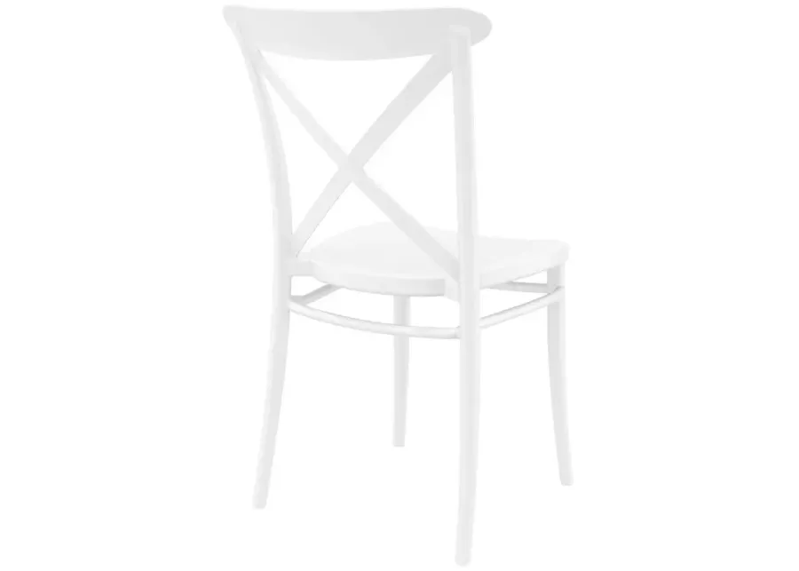 Compamia Cross Resin Outdoor Patio Chair White