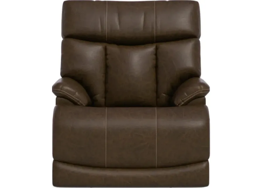 Flexsteel Clive Brown Power Recliner with Power Headrest-36