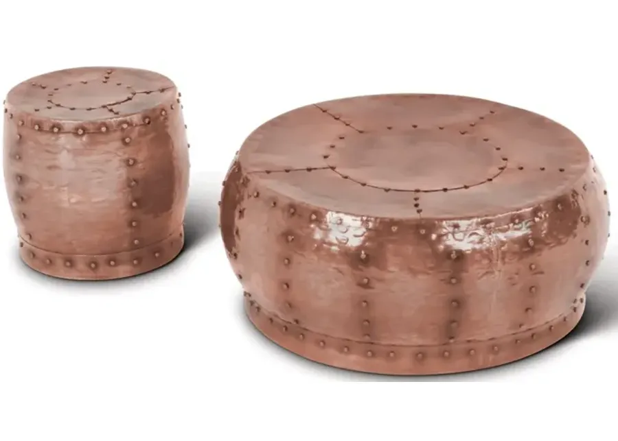 Steve Silver Cooper Hammered Round Cocktail Table-33