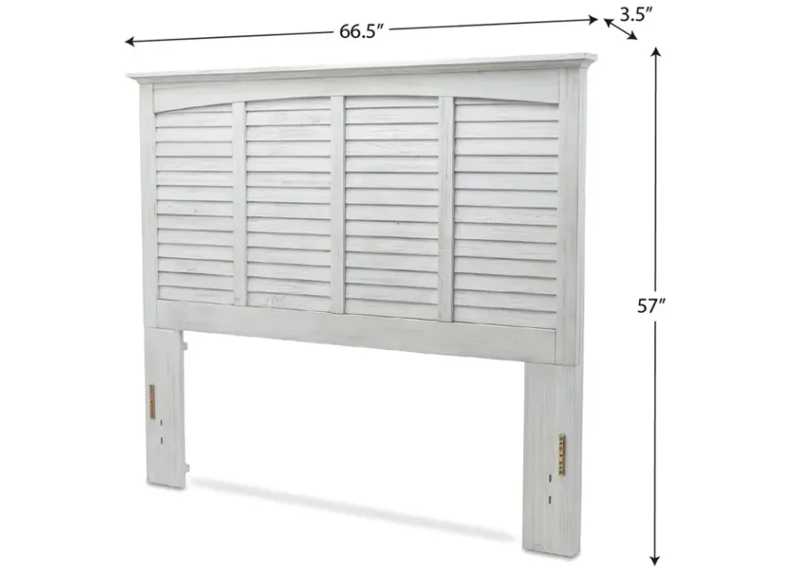 Seawinds Surfside Queen Bed Weathered White Finish-66.5