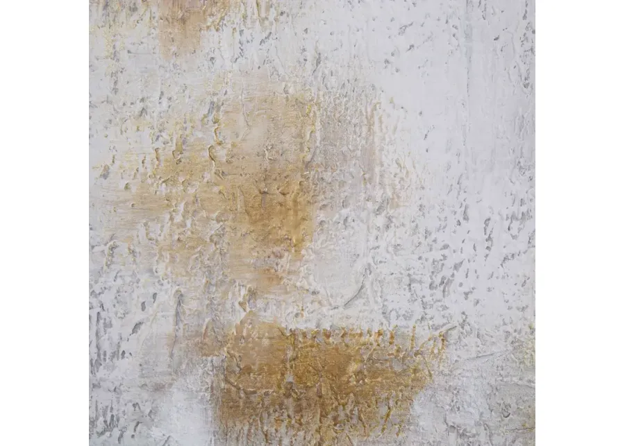 Uttermost Eclipse Gold Leaf Abstract Hand Painted Wall Art-50.88