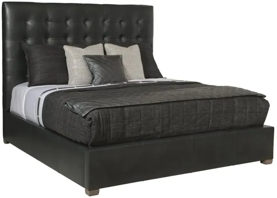 Bernhardt Avery Leather Tall Panel Bed Queen-67.38