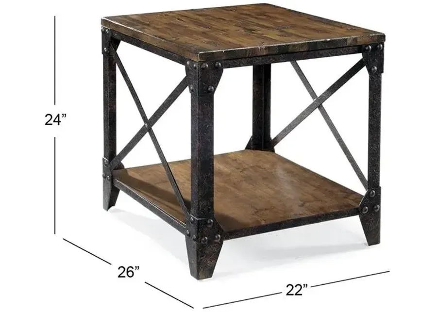 Magnussen Wood Rectangular End Table Pinebrook-22