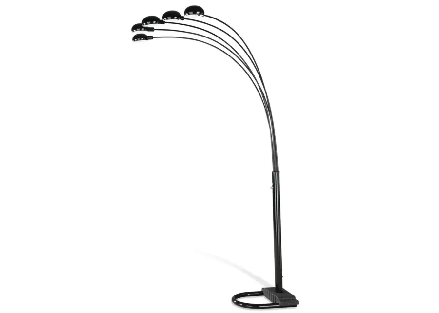 Coaster Kayd 92 Inch Arc 5-Light Dome Shade Metal Floor Lamp Black-28