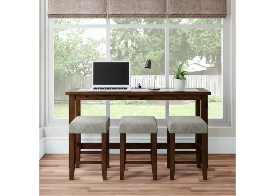 Jofran Urban Icon 4-Piece Counter-Height Table Set Merlot-66
