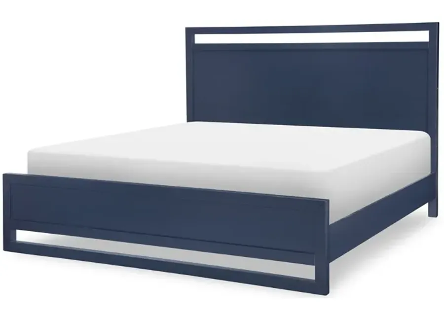 Legacy Classic Panel Headboard Queen Blue Finish Summerland Inkwell-64