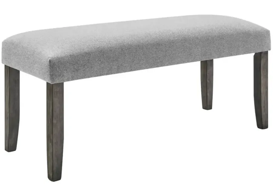Steve Silver Emily Grey Backless Bench In Mossy Grey Finish-42