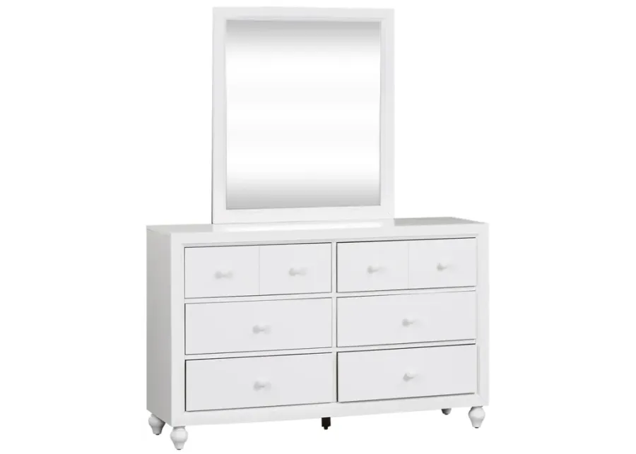 Liberty Furniture Complete Full Bedroom Set Panel White Finish Bed, Dresser & Mirror Cottage View-57