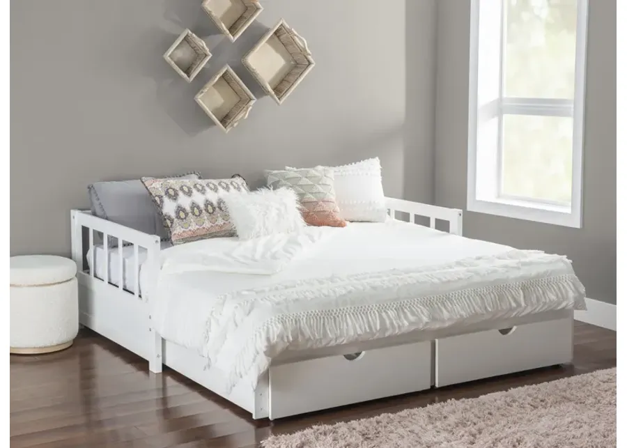 Powell Hadley Storage Trundle White Daybed-78