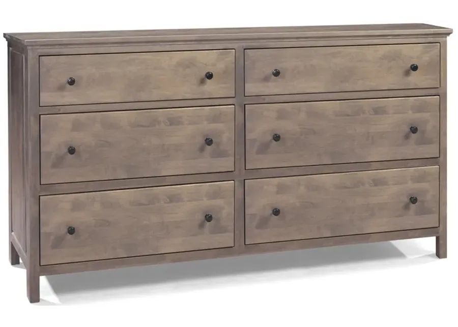 Archbold Heritage Brown Mahogany 6-Drawer Dresser-62.5