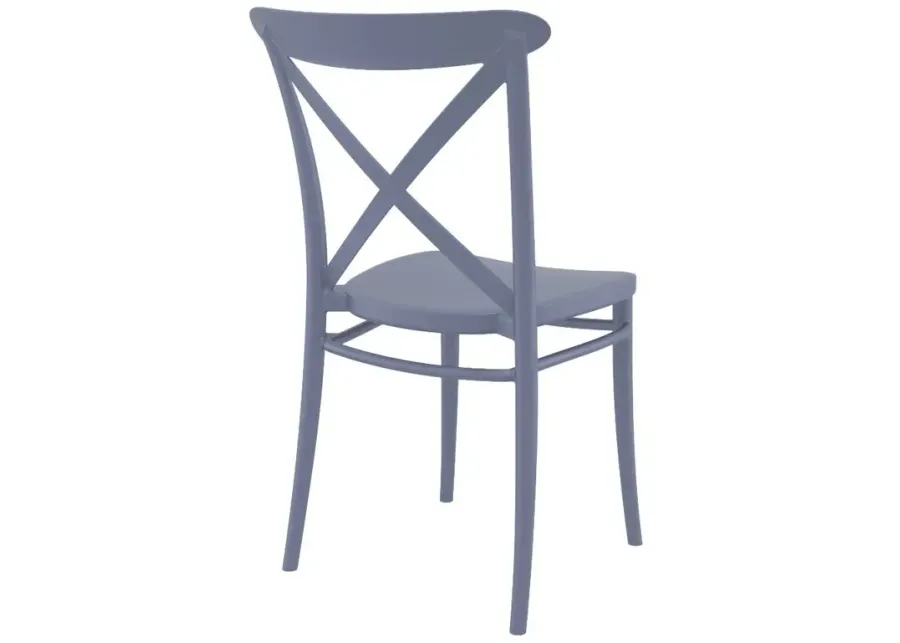 Compamia Cross Resin Outdoor Patio Chair Dark Gray