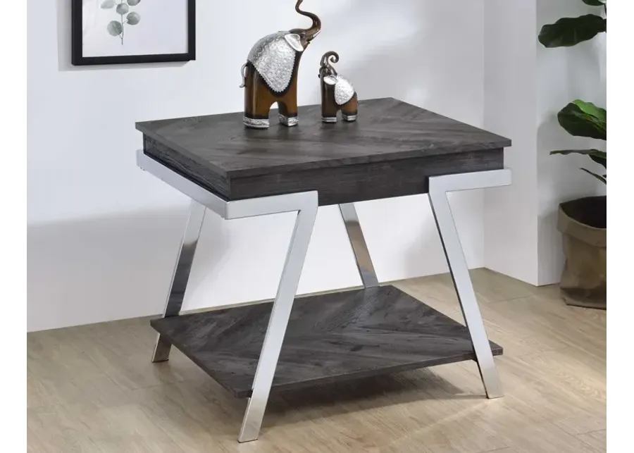 Steve Silver Roma Shadow Grey Sofa Table-47.5