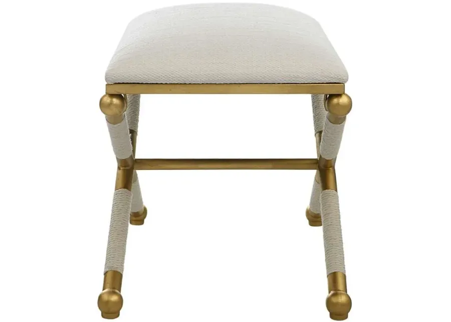 Uttermost Socialite Gold/White Small Bench-24