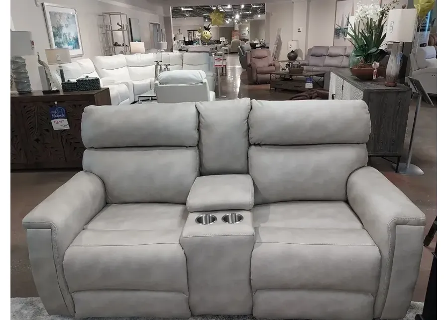 Souther Motion Contempo Power Reclining Console Loveseat in Scottsdale Taupe-80