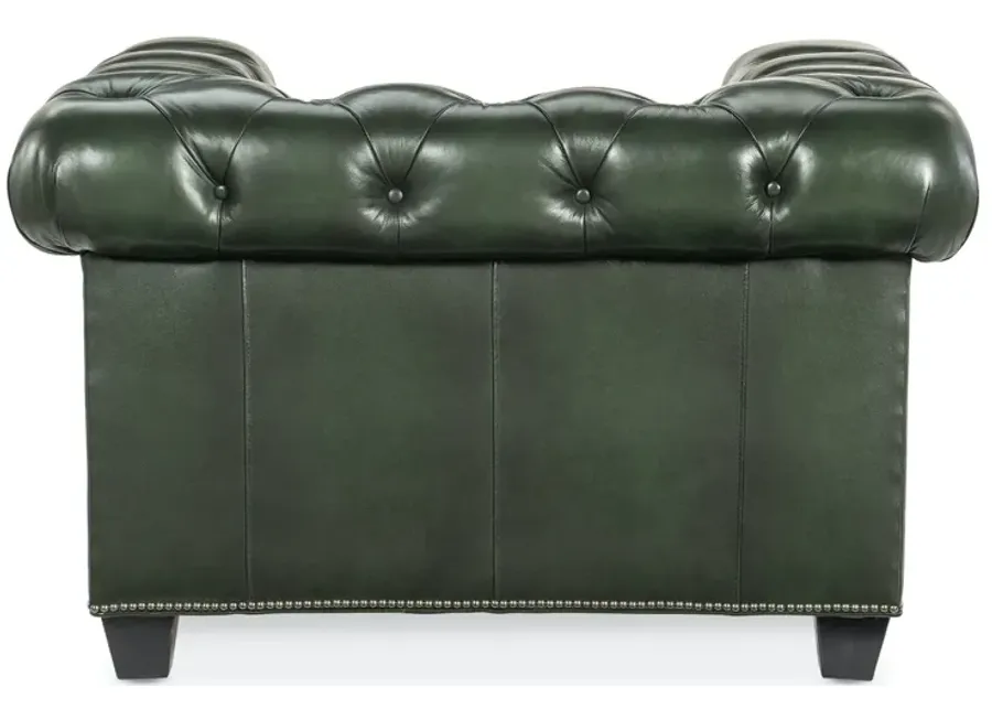 Hooker Furniture Charleston Leather Tufted Barrel Chair-47