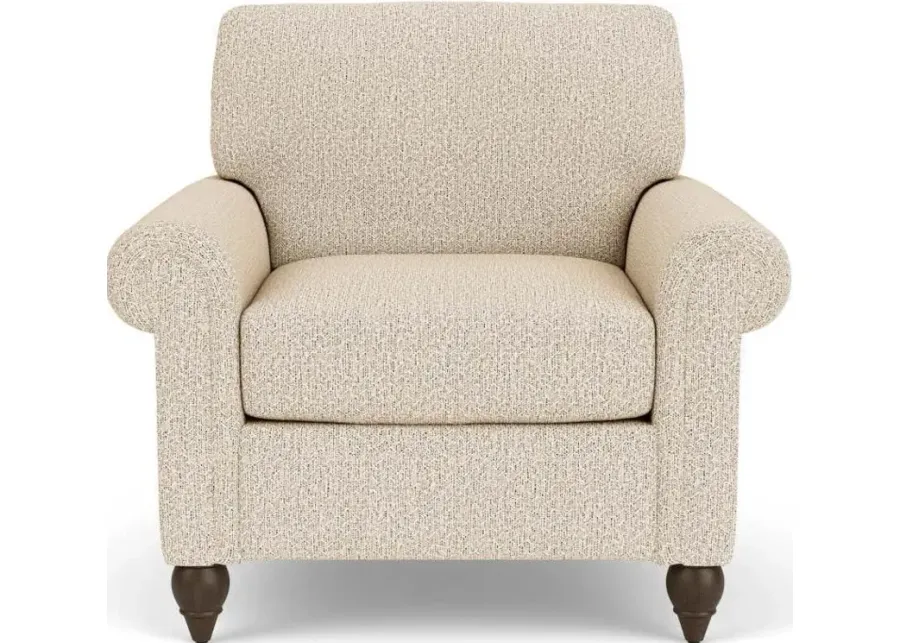 Flexsteel South Haven White Moondust Chair with Round Legs-33