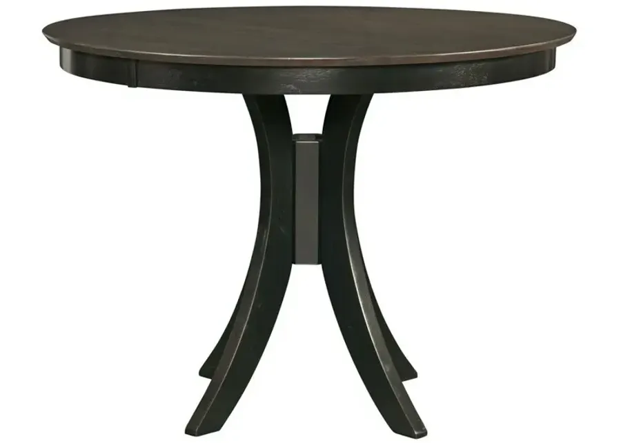 John Thomas Cosmopolitan 36 Inch Siena Pedestal Table in Coal & Black-48
