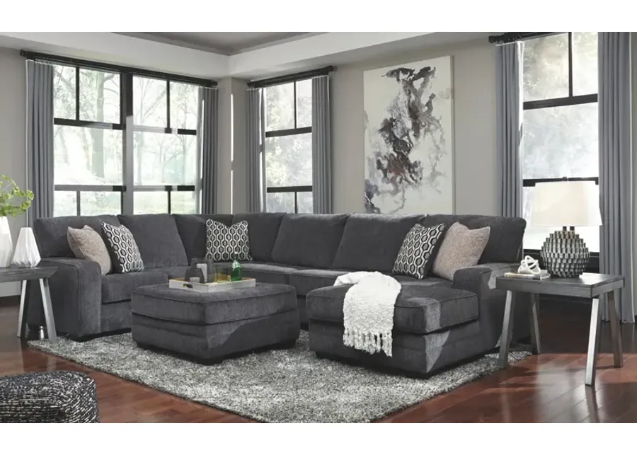 Ashley Tracling 3-Piece Sectional with Chaise Right-Arm Facing Slate-100