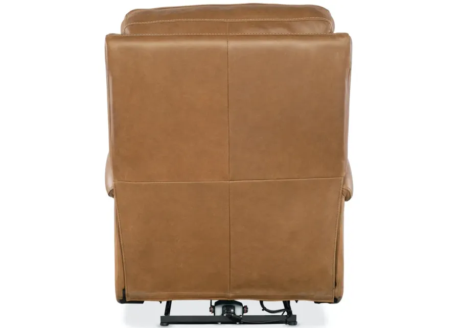 Hooker Furniture Somers Denver Coffee Leather Power Recliner with Power Headrest-34