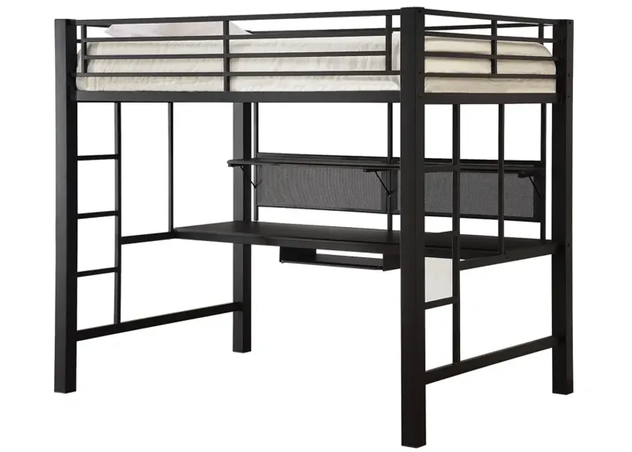 Coaster Avalon Full Workstation Loft Bed Black-80