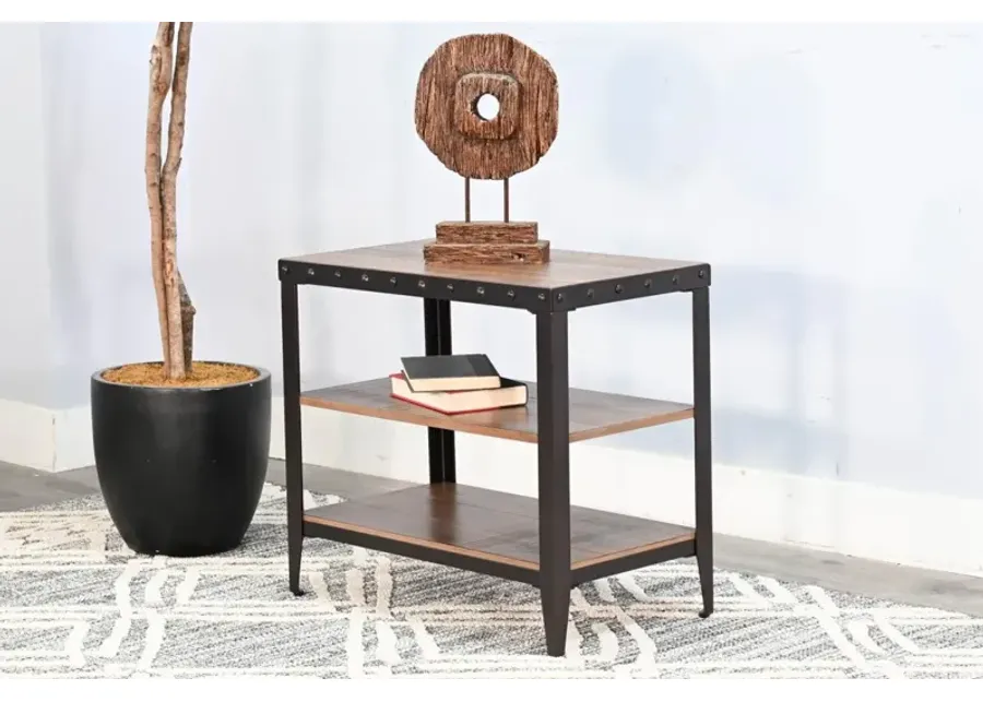 Sunny Designs San Diego Antique Brown Chair Side Table-16